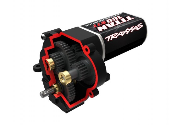 Transmission, complete (high range (trail) gearing) (16.6:1 reduction ratio) (includes Titan® 87T motor)