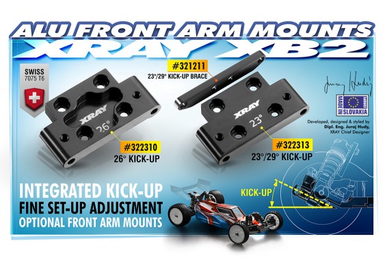 Alu Front Lower Arm Mount 23°/29° Kick-Up