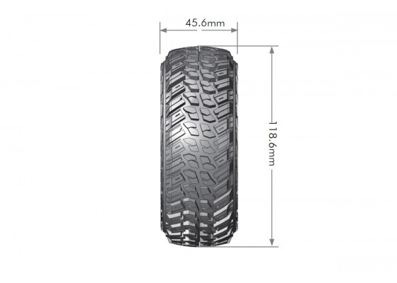 CR Griffin 1/10 Scale 1.9" 12mm Hex Crawler Tires - Mounted