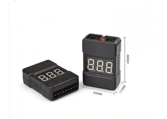 2S-8S Lipo-Li-ion-Life Battery Low Voltage Tester Buzzer Alarm Dual Speaker