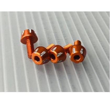 Orange One Piece Wheel Nuts For D5