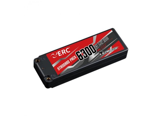 ERP 6300mAh-2S1P-7.4V-50C/100C ERC Lipo Battery-4mm Connector