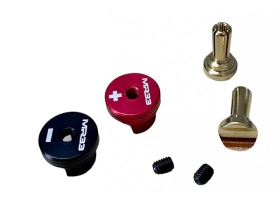 Heatsink Gold Connector Set 5mm - Red/Black (2)