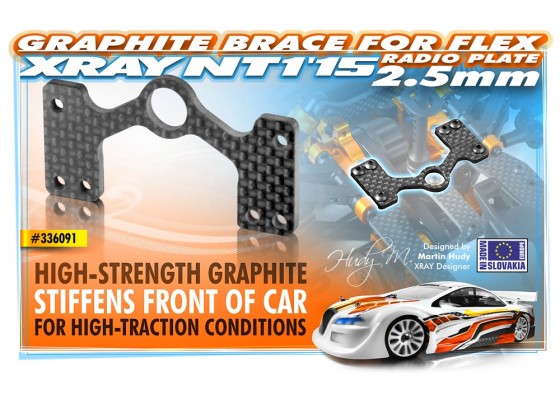Graphite Brace for Flex Radio Plate 2.5mm