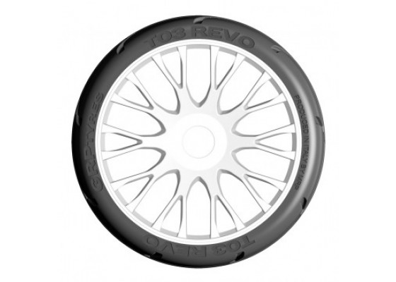 1:8 GT - T03 REVO XM3 Soft New 20 Spoked RIGID White Wheel -1 Pair