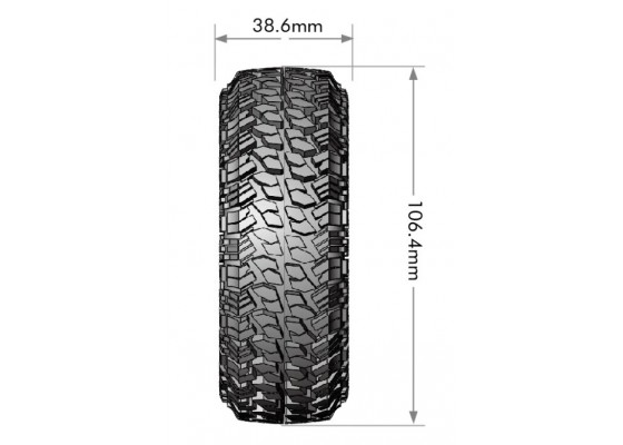CR-Griffin 1:10 1,9 Super Soft Black Hex 12mm Crawler Tire