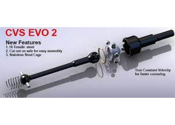 CVS Evo 2 Shaft 52mm (2 pcs) - Xray T3
