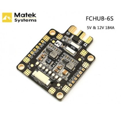 Mateksys FCHUB-6S Hub Power Distribution Board PDB 5V & 12V BEC Built-in 184A Current Sensor For RC Multicopter