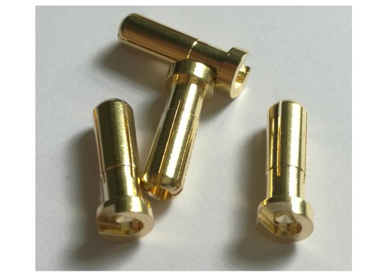 Flat Type 5.0mm Bullet Plug (4pcs)