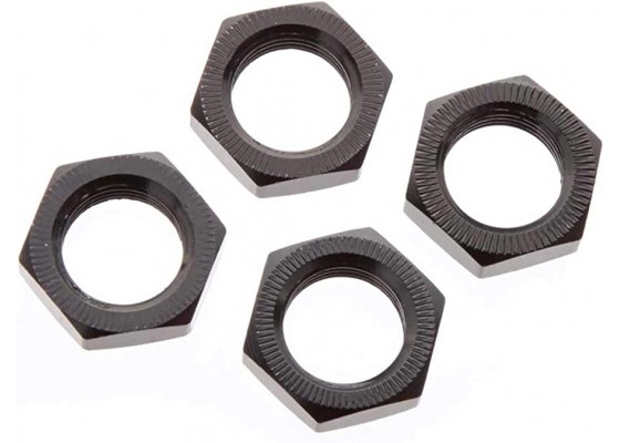 17mm Serrated Black Wheel Nut For Buggy /Truggy (4pcs)