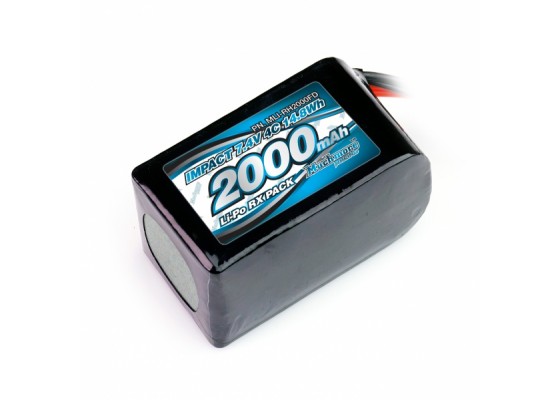IMPACT Li-Po Battery 2000mAh/7.4V 4C Hmp Size for Receiver