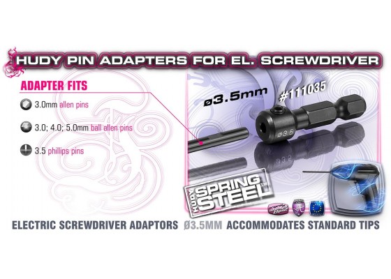 Pin Adapter ø 3.5mm for El. Screwdriver