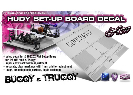 Plastic Setup Board Decal For 1/8 Offroad