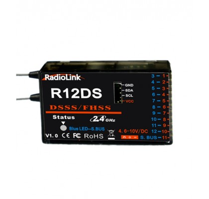 R12DS 12-Kanal 2.4GHz DSSS & FHSS Alıcı