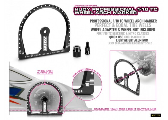 Professional 1/10 TC Wheel Arch Marker