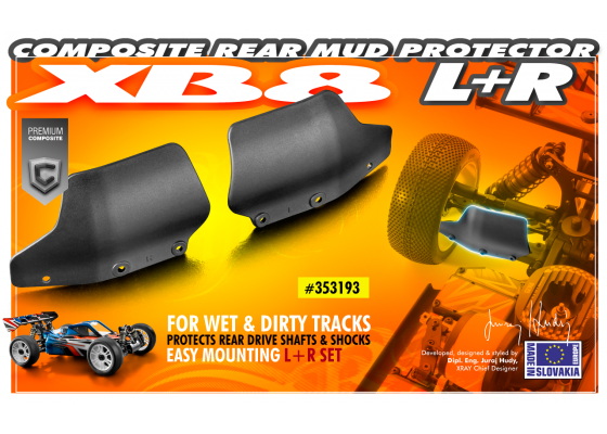 XB8'18 Composite Rear Mud Protector (L+R)